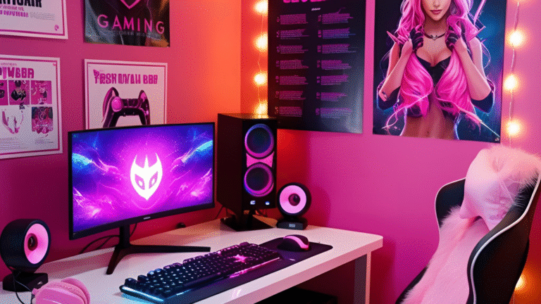 Setup Gaming Rose : Créez l’Espace de Jeu Parfait